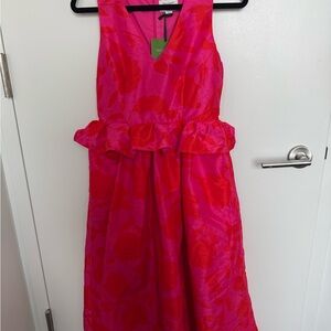 Kate Spade x Target Fuchsia Floral Peplum Dress